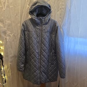 Columbia Women's Cozy Gray/blue Winter Coat